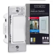 Enbrighten 59339 In-Wall Add-On Paddle Switch, White & Light Almond 1 Pack