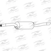 Redback Mufflers Bolt-On to suit Echo Oct 99> 1.5L Efi Sedan RM - M1550