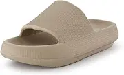 CUSHIONAIRE Women's Feather Cloud Recovery Slide Sandals with +Comfort