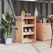 Outdoor Kitchen Cabinet 55x55x92 cm Solid Pine Wood| Large Storage for Patio Dining | Modular Rustic Garden Unit | Safe & Durable