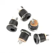 5pcs Female DC Power Supply Connector Socket Panel Mount Jack Plug 5.5mm x 2.1mm