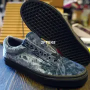 VANS OLD SKOOL VELVET GRAY BLACK MEN'S SIZE 9 SKATE SHOES