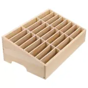 Wooden Cell Phone Holder Classroom Mobile Storage Box Office Student