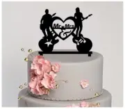 Wedding, Cake topper, Mr. & Mrs., Bride and Groom, Music themed wedding