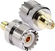 SMA to UHF Adapter, tunghey 2Pack Ham Radio Adapter SMA Female to UHF SO239 Female Adapter RF Connectors for CB Radio,Ham Radio Antenna,Walkie Talkie,Amateur Radio