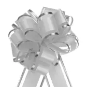 5pcs 4 Inch Large Big Pull Bow Gift Wrapping Bows Ribbon for Christmas, Gray