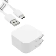 High Rate Dual USB Power Adapter Type C Cable f Samsung Galaxy A51 4G SM-A515U