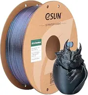 eSUN Gradient Color PLA Filament 1.75mm, Glitter 3D Printer PLA Filament, Gradient Color Change Dimensional Accuracy +/- 0.05mm, 1KG Spool (2.2 LBS) for 3D Printers, Tech Black
