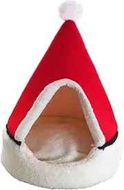 GANAZONO 1pc Warm Cozy Christmas Tree Pet Tent for Dogs Cats Detachable Design Random Color Style Indoor Sleeping Bed Soft Washable Nest for Pets Random Color