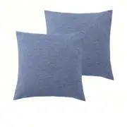 NNEDSZ Accessorize Pair of Stonewashed Linen Cotton European Pillowcases
