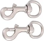 WEKAMOS 2pcs Pet Collar Hooks with Swivel Joints Durable Alloy Buckle for Leashes Traction Rope Accessories for Dogs and Cats for Pet Supplies and Outdoor Activities White