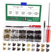 Keadic 302Pcs 5 Colors Metal Chicago Binding Screws Rivets Assortment Kit with