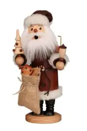 New in Box - Ulbricht Natural Santa Claus German Smoker Incense Burner - 35-284