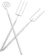 ASAKKURA 1Set Stainless Steel Fondue Fork Cheese and Chocolate Dipping Tools Ergonomic Design Dishwasher Safe Reusable for Home Cooking and Entertaining