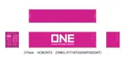 AURORA MINIATURES HO HCBONT2 40' Hi-Cube Dry Container 3-Pk ONE Magenta #2