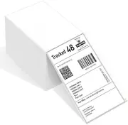 VIROSA 500 Pack 4x6 Inch Thermal Shipping Labels – Fanfold Direct Thermal Printer Paper with Permanent Adhesive | Commercial Grade White Labels for Amazon, Royal Mail, FedEx, DPD & More