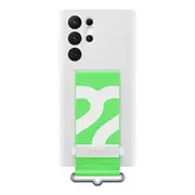Samsung Galaxy S22 Ultra Silicone Cover with Strap EF-GS908TWEGWW - White