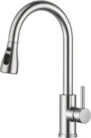 WELS Kitchen Sink Taps Mixer with Pull Out Spray, Swivel Single Handle High Arc