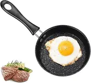 Taasmoog Non Stick Mini One Egg Pan 12cm Egg Pan with Handle Heat Resistant Pot Portable Camping Cooking Omelet Pan for Gas Stove Induction Cooker
