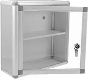 Beavorty Lockable First Aid Medicine Box Wall Mount Storage Organizer for Home Use Durable Community Medicine Case with Large Capacity for Office Travel Outdoor Activities