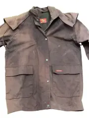 RM WILLIAMS LONGHORN 3/4 length Drizabone Vintage OILSKIN Jacket NEW with tag