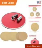 9 Inch Drywall Sander with 30 Hook and Loop Sanding Discs - Precision Finishing