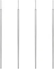[AccGin] 4Pcs 316L Surgical Steel Piercing Taper Insertion 16G 18G 20G External/Threadless/Internal Thread Bar Taper Insertion Pins Pop Taper Piercings Kit for Ear/Nose/Lip/Eyebrow/Belly/Nipple/Tongue