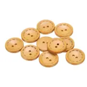 10pcs Wooden Sewing Button 20mm 2 Holes Round Craft Clothing Button Orange