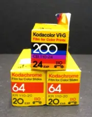 2-Kodak KR110-20 Kodachrome color slide & 1-Kodak CB 110-24 kodacolor print