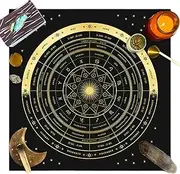 Ceprznvey Tarot Altar Cloth, Astrology Oracle Mat, Velvet Short Plush Board Game Square Elegant Pad Delicate Fabric for Reading Divination Cards, Medium and Large Size