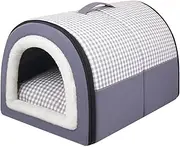 Small and Medium-Sized Cat Kennel, Dog Kennel Pet Kennel, Winter Thickening, Soft and Warm, All-Season Universal, Semi-Closed Can Be Removed and Washed Dual-use(Purple,X-Large)
