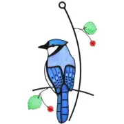 Stained Glass Blue Jay Suncatcher Modern Christmas Gift