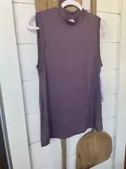 Lole Agda Sleeveless Tee Purple Size Medium Mallow Bloom Athleisure