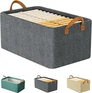 Multi-Functional Folding Wardrobe, Drawer Type Wardrobes Storage Box, Ultra Space Wardrobe Clothes Organizer with Handle, for Clothing, Various Bedding (Gray)