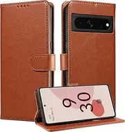 Boyobacase Wallet Case for Google Pixel 8 Pro 5G,for Google Pixel 8 Pro 5G Case,PU Leather Flip Cover RFID Blocking Phone Cover with 3 Card Slots [Stand Feature] [Side Magnetic Closure]-Brown