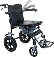 All Terrain Folding Wheelchair Portable Lightweight Wheelchair Sport Manual Wheelchair for Disabled, Support 220 Lbs