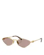 Miu Miu Regard Metal Sunglasses, 56mm