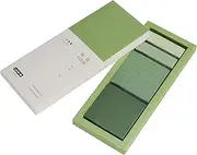 Koqye Green Sticky Notes Set, Lined Pastel Sticky Note Pads, Portable Blank Sticky Notes, Self-Stick Index Tabs Organizer for Planner, Journal, Calendar, 480 Sheets (Avocado Green)