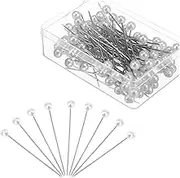 UTHCLO 100pcs Pearl Head Pins for Sewing Crafts Pearlized Ball Head Pins for DIY Projects High Temperature Resistant for Marking Decorating