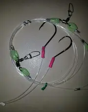 1 X100LB ULTIMATE RED SNAPPER RIGS SWAPABLE DROP HOOKS 6/0 BEAK 7/0 CIRCLE LUMO