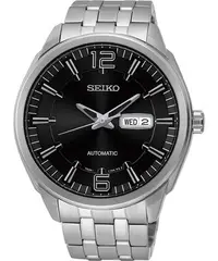 在飛比找Yahoo!奇摩拍賣優惠-SEIKO 精工 紳士都會領袖時尚機械腕錶-黑/45mm/7