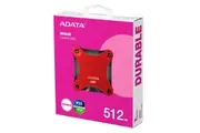 Adata SD620-512GCRD SD620 512GB Red External Solid State Drive, Shock Resistance, USB3.2