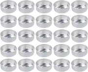SEWACC 500pcs Silver Aluminum Tea Light Tins Tea Light Empty Case Containers for Candle Making Decorative Accessories