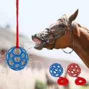 Horse Treat Ball Hay Feeder Toy Ball Hanging Feeding Toy For Horse Horse Goat Blue