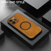 Slim Shockproof Mag Safe PU Leather Case Cover For iPhone 15 Pro Max 14 13 12 11