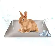 Bunny Cooling Pad - 19.6x11.8inch Reusable Large Aluminum Pet Cooler Plate - Heat Dissipation Plate, Hamster Chiller Cool Mat for Hot Weather, Home Comfort