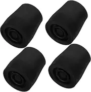 Generic 4pcs Anti-Slip Foot Covers for Commode Chairs Wheel Foot Pads Crutches Feet Caps Walkers Pads for Walkers Feet Walkers Glide Caps Chair Feet Protectors Crutches Tips Black Rubber