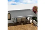 Instahut Retractable Folding Arm Awning Motorised Sunshade 4.5Mx3M Grey