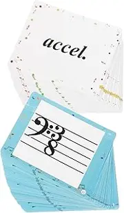 Milisten 80pcs Musical Flash Cards Music Note Theory Cards for Piano Violin Students Portable Rhythm Flashcards for Home Schooling Travel Enhance Music Learning