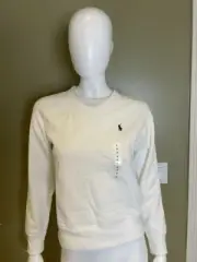 RALPH LAUREN WHITE PULL OVER CREW NECK SWEATER WOMENS SMALL